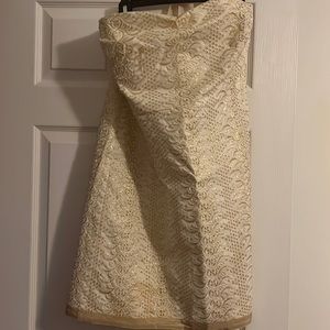 Banana Republic Embroidered Strapless Dress Size 16